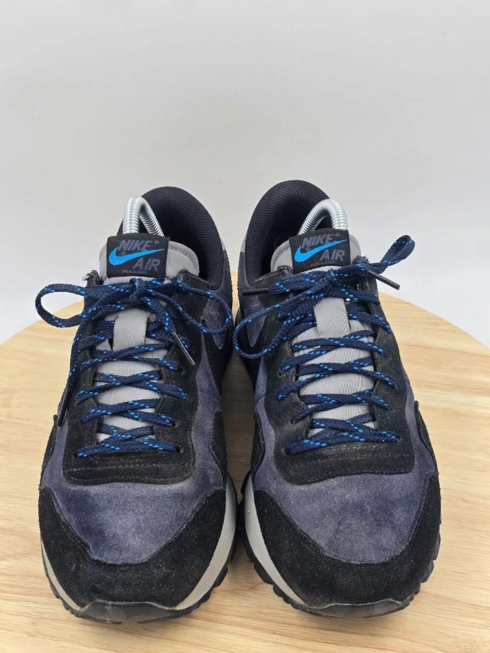 Nike Air Pegasus 83 Shoes Sneakers DX3738-400 Premium Black Navy Blue Men's 8.5